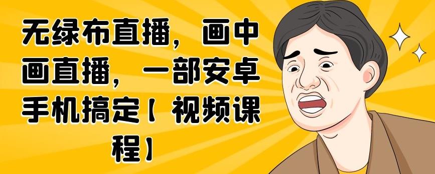 无绿布直播，画中画直播，一部安卓手机搞定【视频课程】泓锦前程-网创项目资源站-副业项目-创业项目-搞钱项目泓锦前程