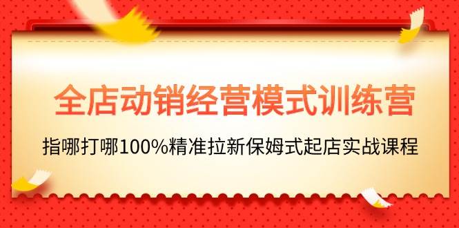 全店动销-经营模式训练营，指哪打哪100%精准拉新保姆式起店实战课程泓锦前程-网创项目资源站-副业项目-创业项目-搞钱项目泓锦前程