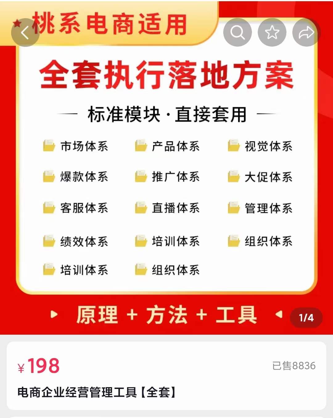 外面卖198·电商企业经营管理工具：全套执行落地方案 标准模块·直接套用泓锦前程-网创项目资源站-副业项目-创业项目-搞钱项目泓锦前程