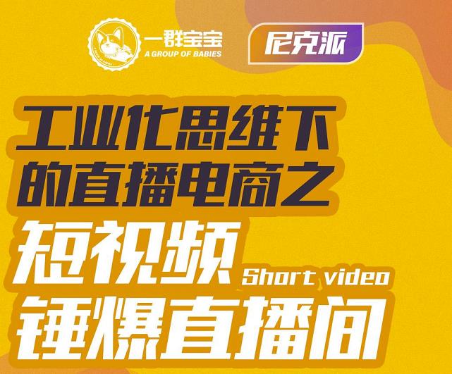 尼克派·工业化思维下的直播电商之短视频锤爆直播间，听话照做执行爆单泓锦前程-网创项目资源站-副业项目-创业项目-搞钱项目泓锦前程