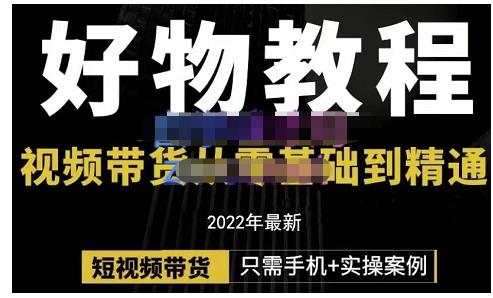 锅锅老师好物分享课程：短视频带货从零基础到精通，只需手机+实操泓锦前程-网创项目资源站-副业项目-创业项目-搞钱项目泓锦前程