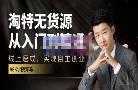 98k学院的淘特无货源线上速成课，从入门到精通，让你最小投入，最高回报泓锦前程-网创项目资源站-副业项目-创业项目-搞钱项目泓锦前程