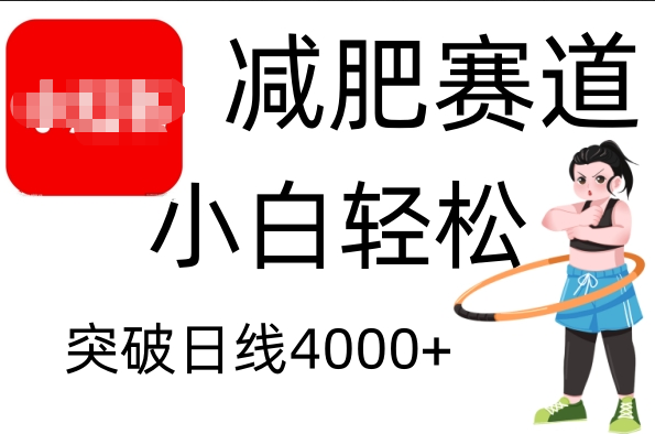 小红书减肥赛道，小白轻松日利润4000+泓锦前程-网创项目资源站-副业项目-创业项目-搞钱项目泓锦前程