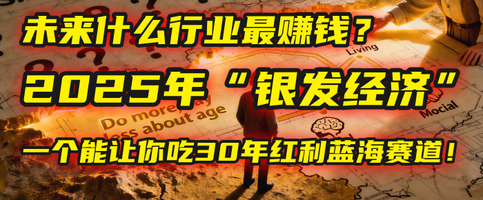 未来什么行业最赚钱？马哥揭秘2025年“银发经济”：一个能让你吃30年红利的蓝海赛道！泓锦前程-网创项目资源站-副业项目-创业项目-搞钱项目泓锦前程
