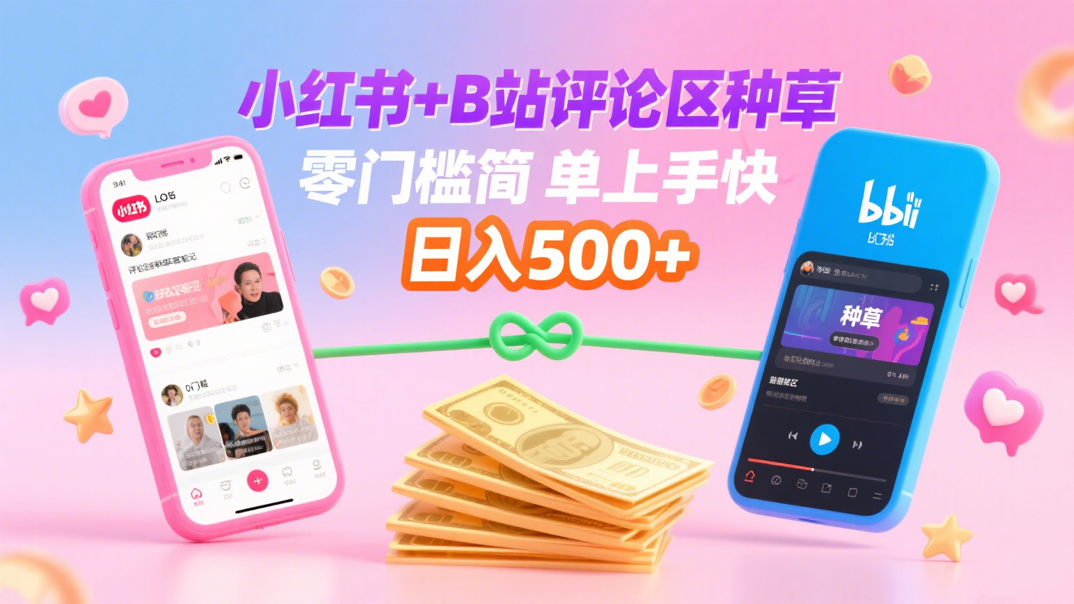小红书+B站评论区种草，0门槛1分钟一单，只需复制粘贴，日入500+泓锦前程-网创项目资源站-副业项目-创业项目-搞钱项目泓锦前程