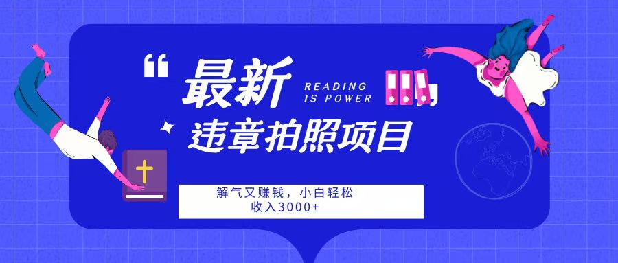 最新违章拍照项目，解气又赚钱，随手一拍，轻松收入3000泓锦前程-网创项目资源站-副业项目-创业项目-搞钱项目泓锦前程