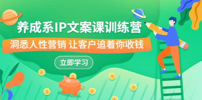 养成系-IP文案课训练营，文案心法的天花板 洞悉人性营销 让客户追着你收钱泓锦前程-网创项目资源站-副业项目-创业项目-搞钱项目泓锦前程