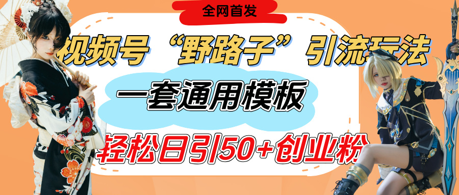 视频号“野路子”玩法，评论区疯狂截流，一套模板单日单号引流50+创业粉泓锦前程-网创项目资源站-副业项目-创业项目-搞钱项目泓锦前程