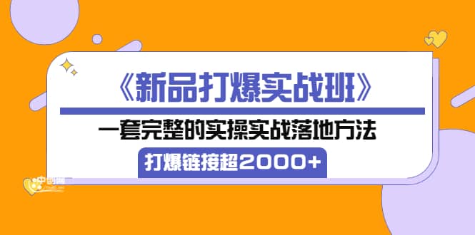 《新品打爆实战班》一套完整的实操实战落地方法，打爆链接超2000+（38节课)泓锦前程-网创项目资源站-副业项目-创业项目-搞钱项目泓锦前程