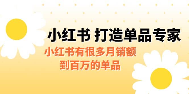 某公众号付费文章《小红书 打造单品专家》小红书有很多月销额到百万的单品泓锦前程-网创项目资源站-副业项目-创业项目-搞钱项目泓锦前程