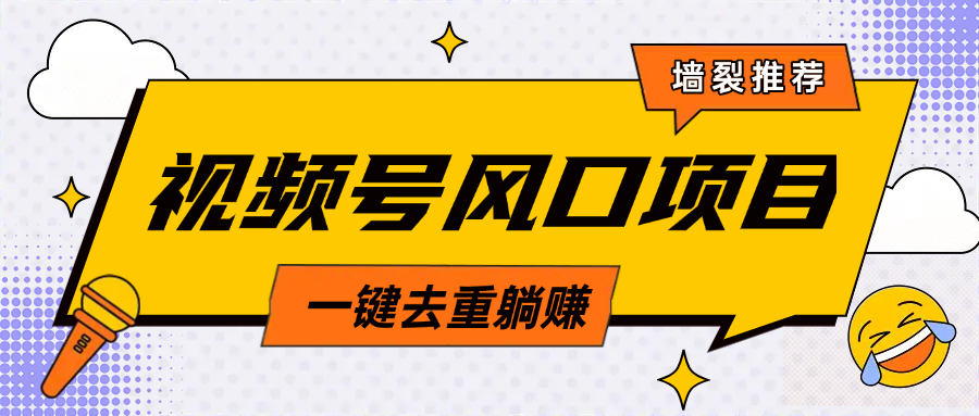 视频号风口蓝海项目，中老年人的流量密码，简单无脑，一键去重，轻松月入过万泓锦前程-网创项目资源站-副业项目-创业项目-搞钱项目泓锦前程