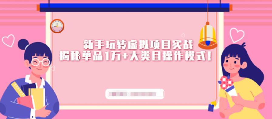 新手玩转虚拟项目实战，揭秘单品1万+大类目操作模式【视频课程】泓锦前程-网创项目资源站-副业项目-创业项目-搞钱项目泓锦前程