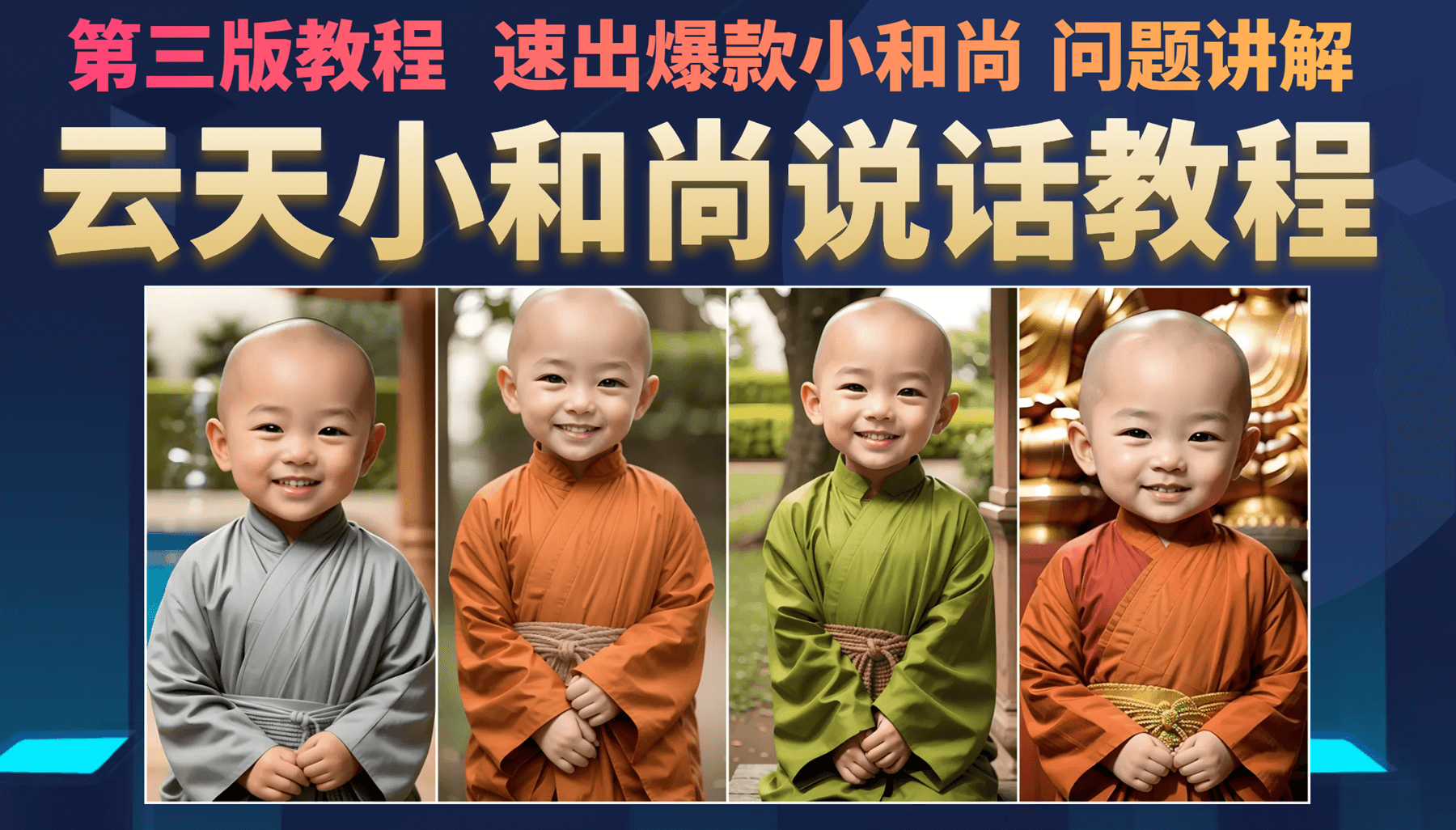 云天小和尚会说话，7天万粉（第3版教程）泓锦前程-网创项目资源站-副业项目-创业项目-搞钱项目泓锦前程