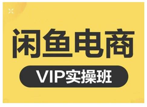 闲鱼电商零基础入门到进阶VIP实战课程，帮助你掌握闲鱼电商所需的各项技能泓锦前程-网创项目资源站-副业项目-创业项目-搞钱项目泓锦前程