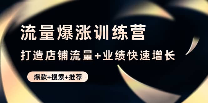 流量爆涨训练营：打造店铺流量+业绩快速增长 (爆款+搜索+推荐)泓锦前程-网创项目资源站-副业项目-创业项目-搞钱项目泓锦前程