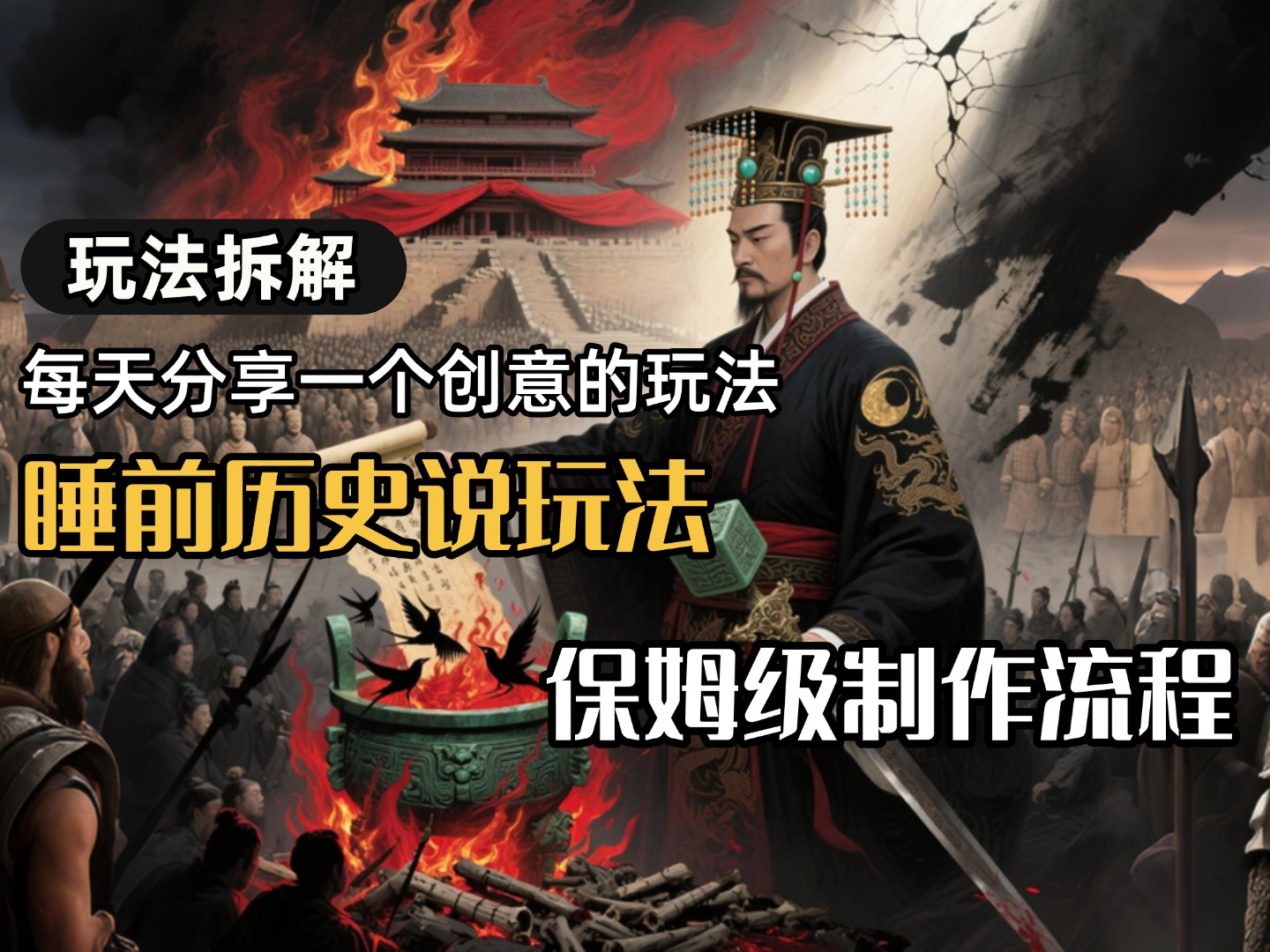 13条作品涨粉24.5万，全流程拆解睡前历史说，保姆级教程泓锦前程-网创项目资源站-副业项目-创业项目-搞钱项目泓锦前程