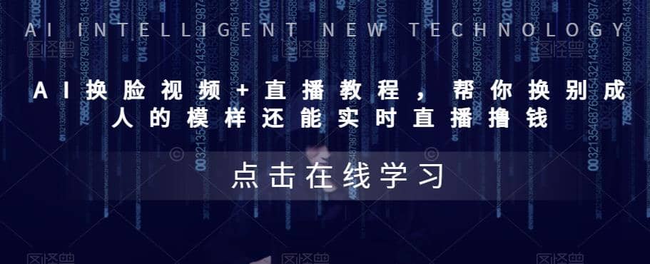 AI换脸视频+直播教程 帮你换成别人的模样还能实时直播撸钱 (教程+配套资料)泓锦前程-网创项目资源站-副业项目-创业项目-搞钱项目泓锦前程
