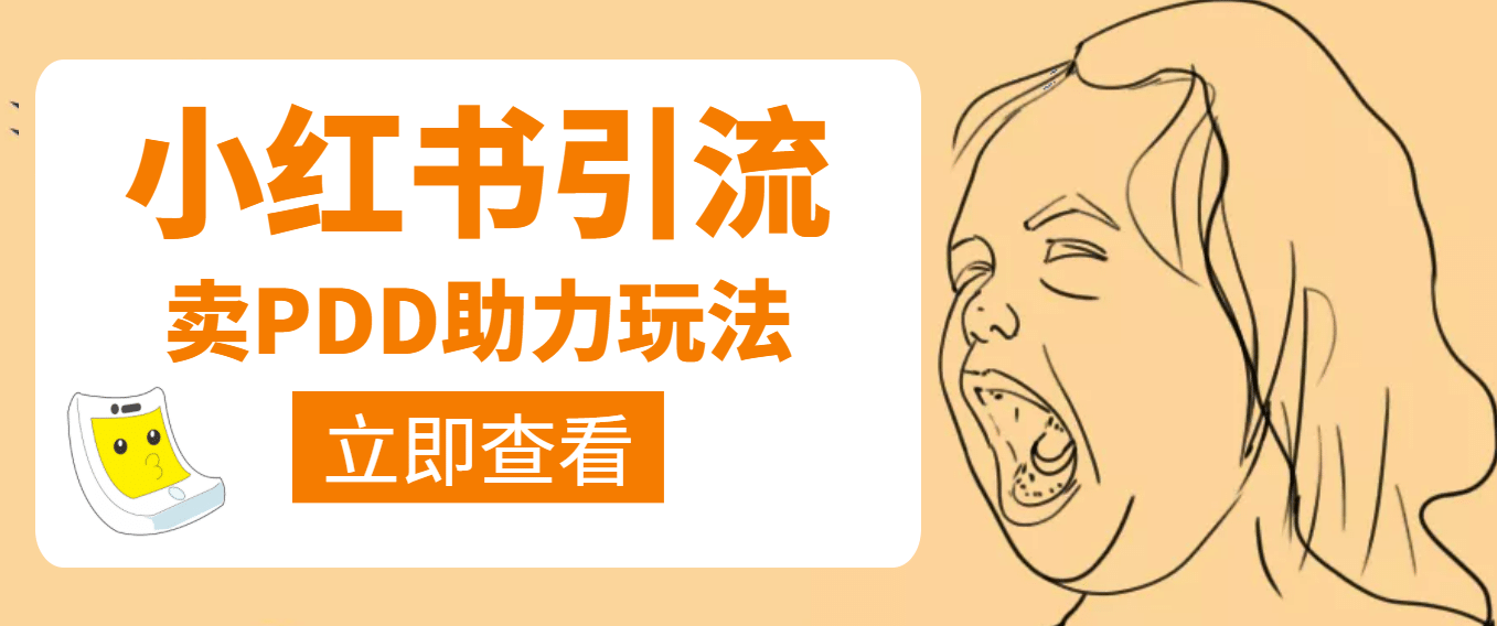 利用小红书卖拼多多助力泓锦前程-网创项目资源站-副业项目-创业项目-搞钱项目泓锦前程