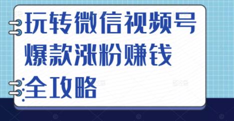 玩转微信视频号爆款涨粉赚钱全攻略，让你快速抓住流量风口，收获红利财富泓锦前程-网创项目资源站-副业项目-创业项目-搞钱项目泓锦前程