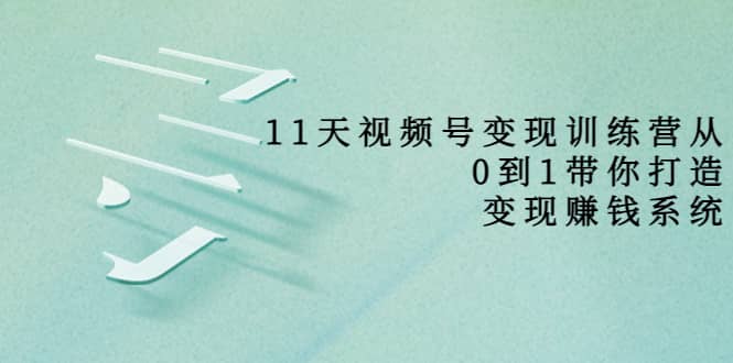 好望角·11天视频号变现训练营，从0到1打造变现赚钱系统（价值398）泓锦前程-网创项目资源站-副业项目-创业项目-搞钱项目泓锦前程