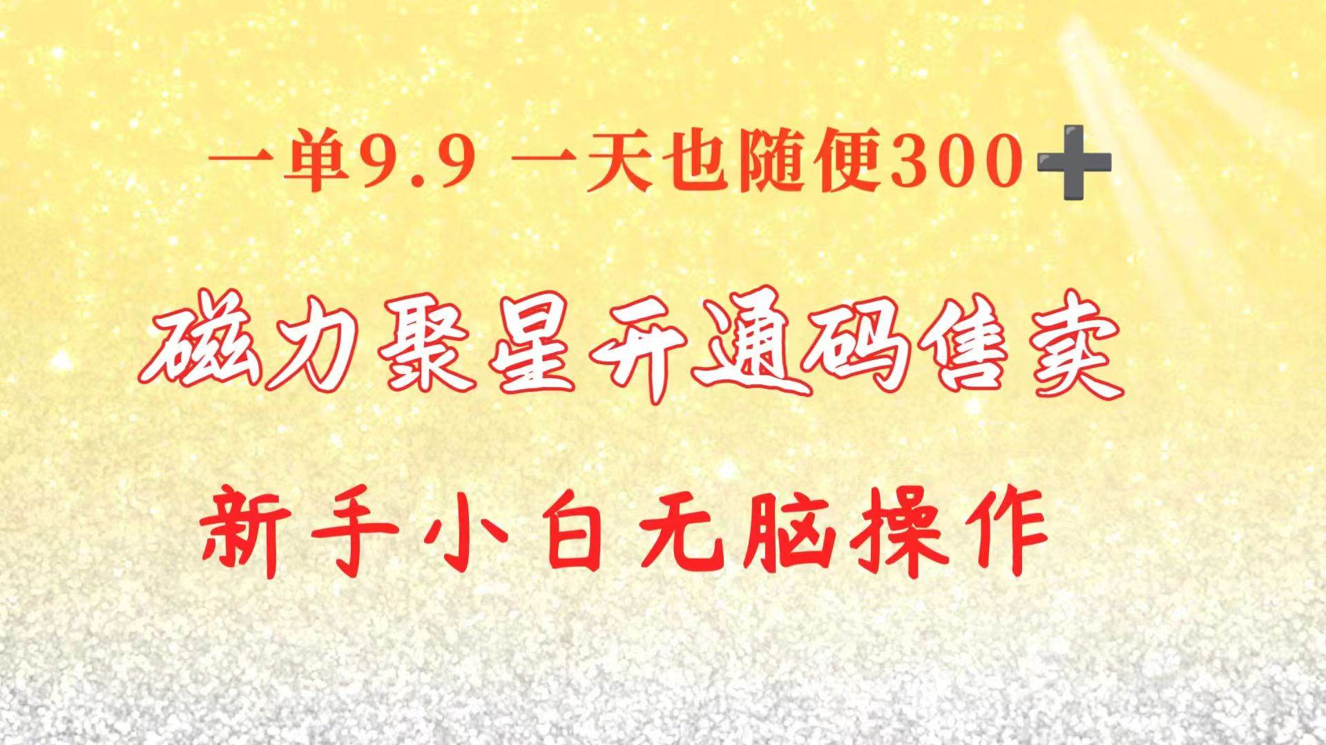 快手磁力聚星码信息差 售卖  一单卖9.9  一天也轻松300+ 新手小白无脑操作泓锦前程-网创项目资源站-副业项目-创业项目-搞钱项目泓锦前程
