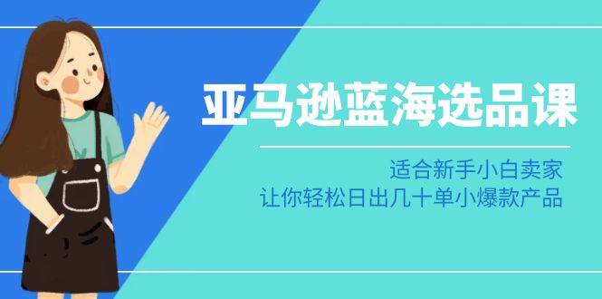 亚马逊-蓝海选品课：适合新手小白卖家，让你轻松日出几十单小爆款产品泓锦前程-网创项目资源站-副业项目-创业项目-搞钱项目泓锦前程