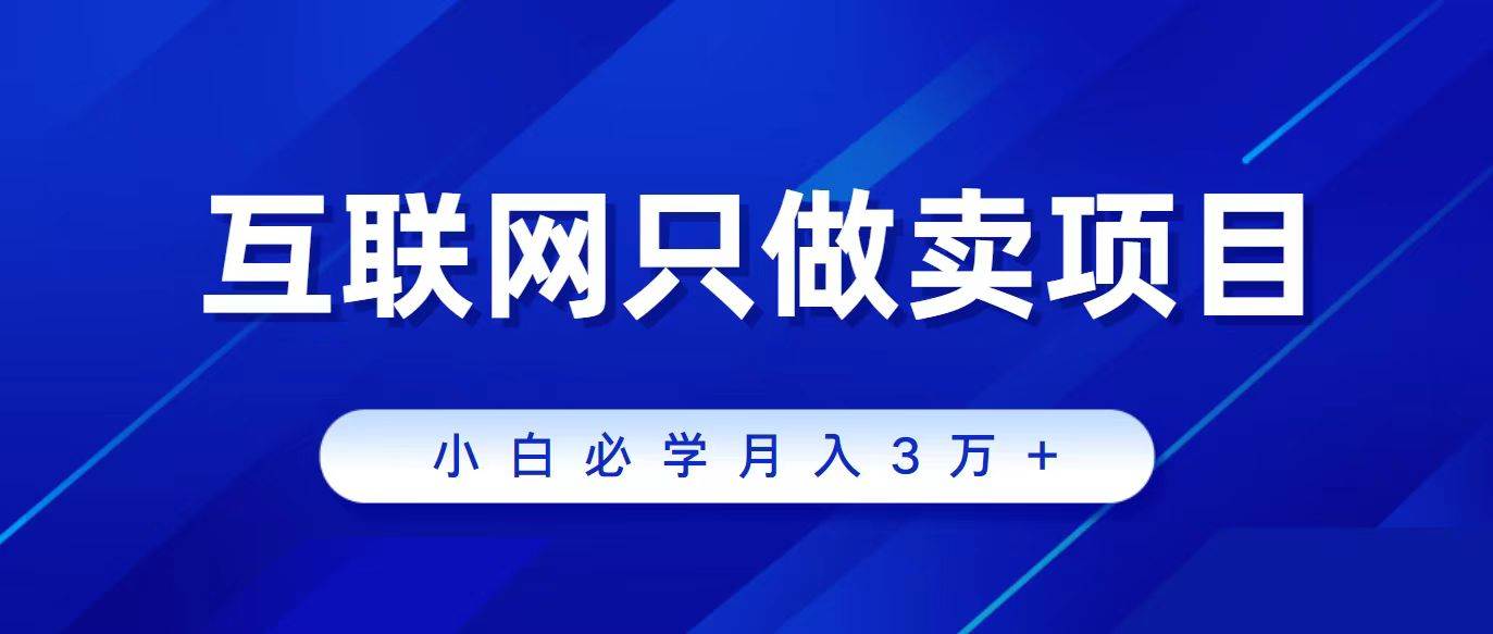 互联网的尽头就是卖项目，被割过韭菜的兄弟们必看！轻松月入三万以上！泓锦前程-网创项目资源站-副业项目-创业项目-搞钱项目泓锦前程