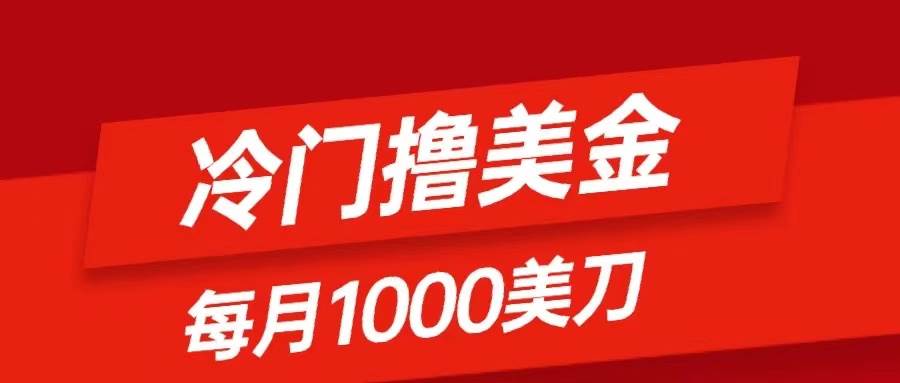 冷门撸美金项目：只需无脑发帖子，每月1000刀，小白轻松掌握泓锦前程-网创项目资源站-副业项目-创业项目-搞钱项目泓锦前程