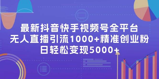 最新抖音快手视频号全平台无人直播引流1000+精准创业粉，日轻松变现5000+泓锦前程-网创项目资源站-副业项目-创业项目-搞钱项目泓锦前程