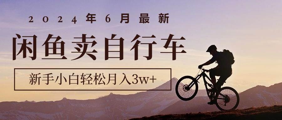2024年6月最新闲鱼卖自行车，新手小白轻松月入3w+项目泓锦前程-网创项目资源站-副业项目-创业项目-搞钱项目泓锦前程